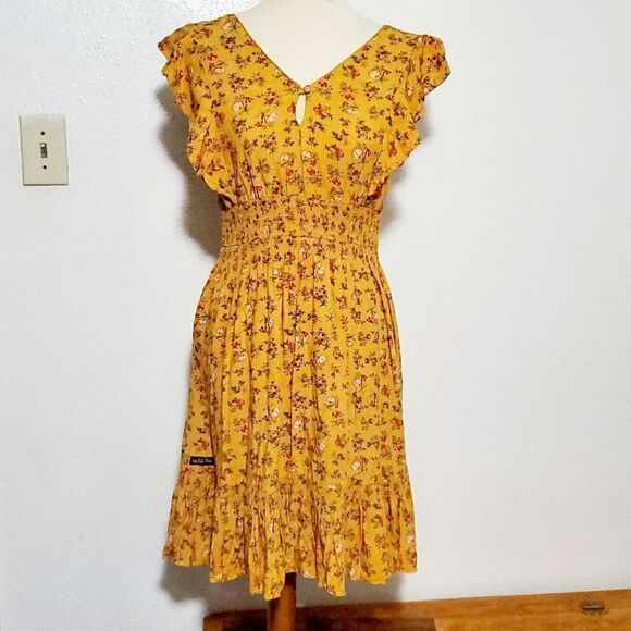 Matilda Jane Fantasy Spring Fantasy Floral Yellow Dress Size Small - Picture 5 of 13